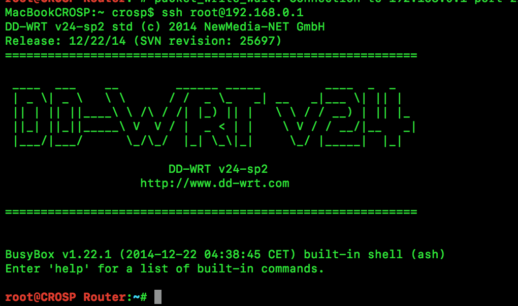 DD-WRT SSH Management